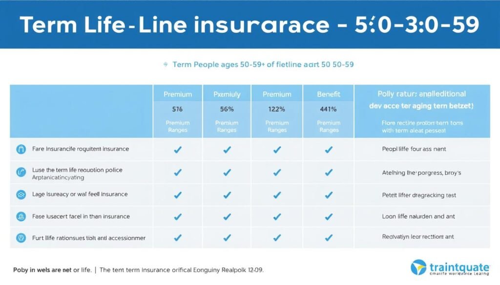 Comparison of term life insurance policies for people aged 50-59 Comparison of term life insurance policies for people aged 50-59