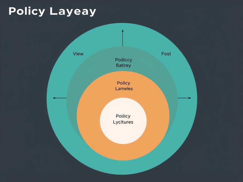Diagram showing policy layering strategy for seniors 70-79