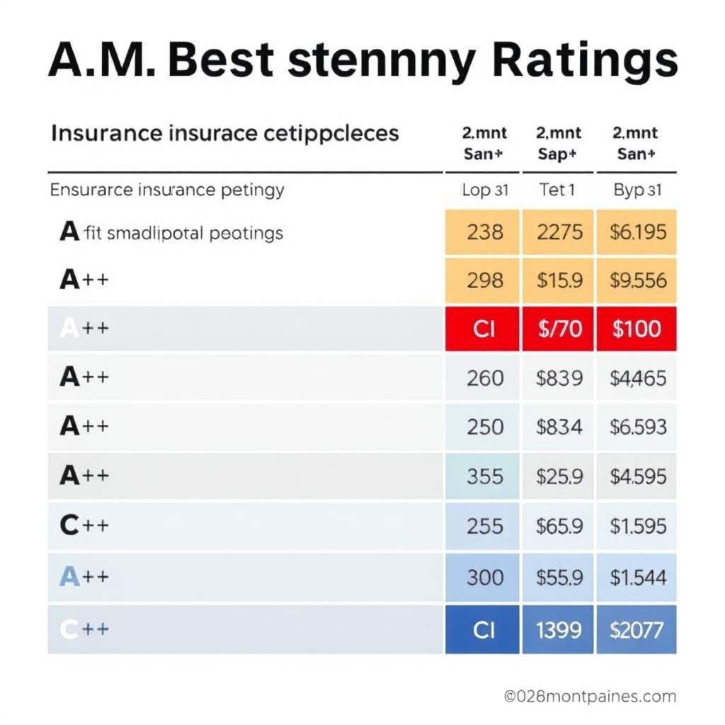 Financial strength rating chart for insurance companies Financial strength rating chart for insurance companies