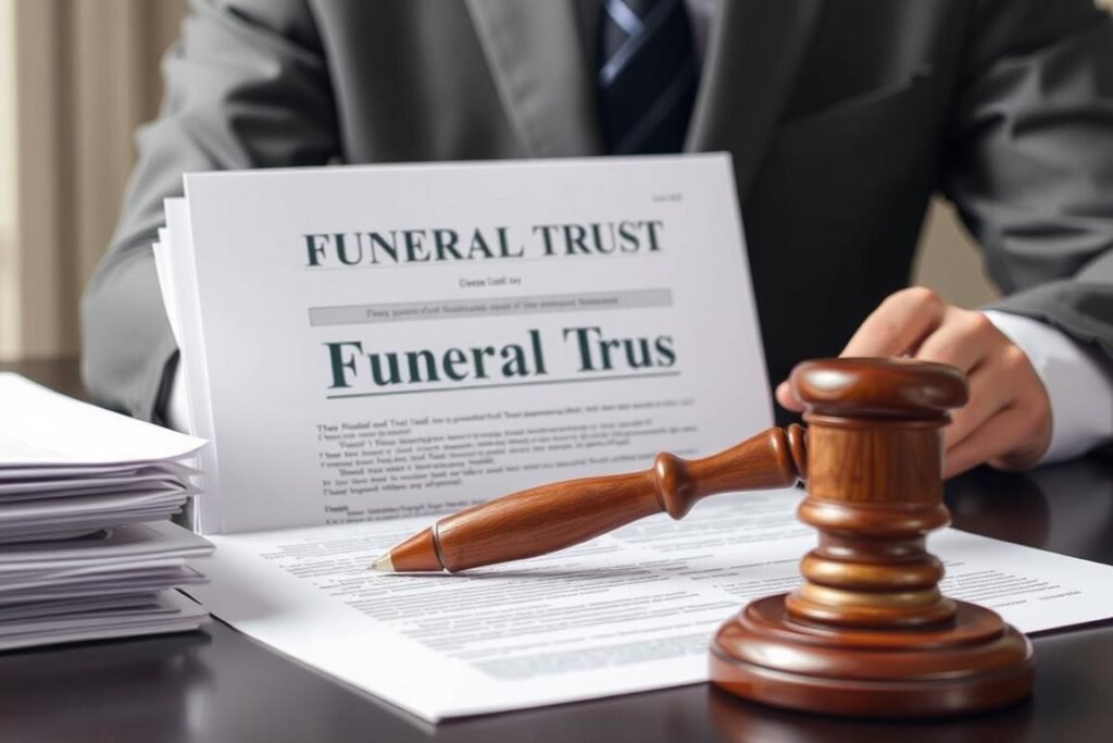 Funeral trust legal documents for seniors as alternative to life insurance