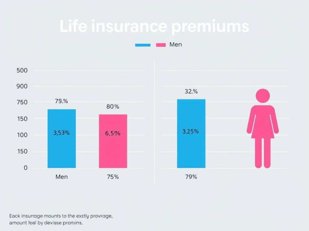 Gender-based premium comparison for life insurance for seniors 70-79