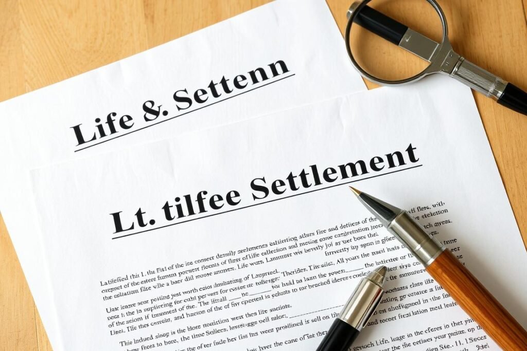 Life settlement contract documents for seniors with existing policies