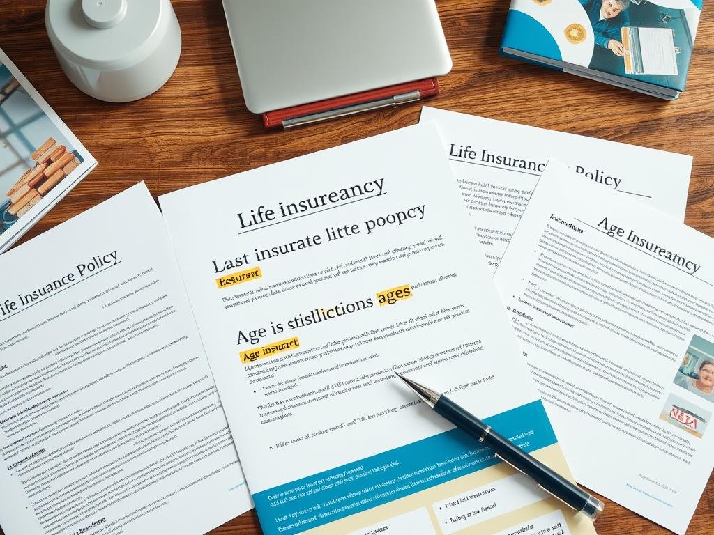Limited life insurance policy options for seniors 70-79 shown in document