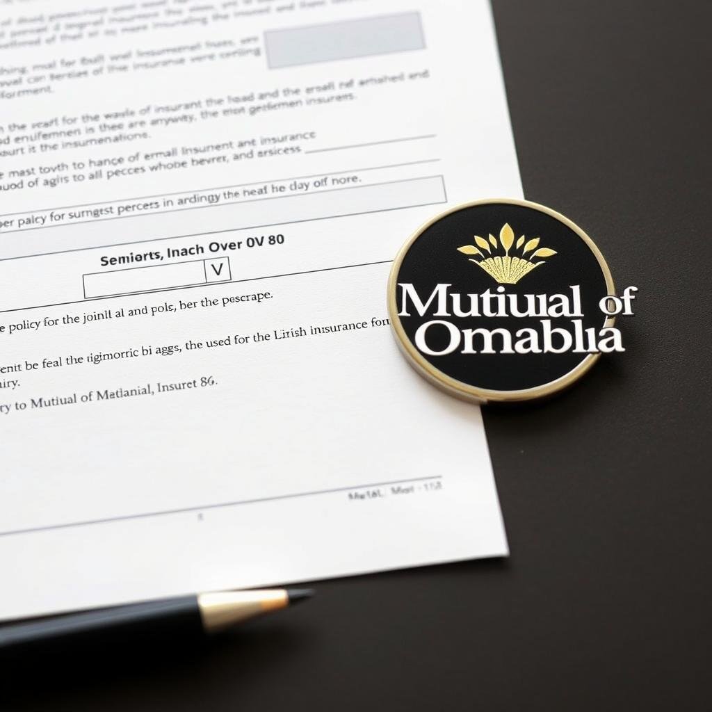 Mutual of Omaha logo and policy document Mutual of Omaha logo and policy document