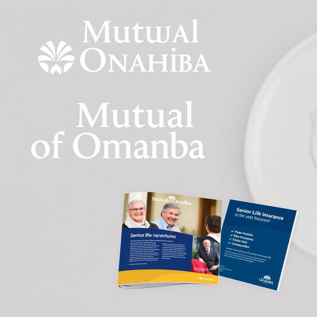Mutual of Omaha logo and senior life insurance policy for ages 70-79