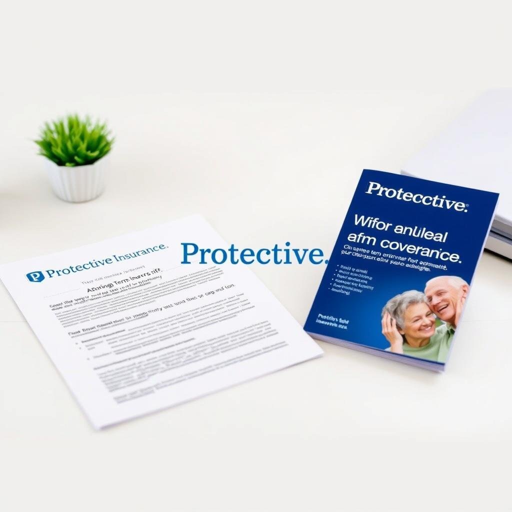 Protective logo and senior term life insurance policy for ages 70-79