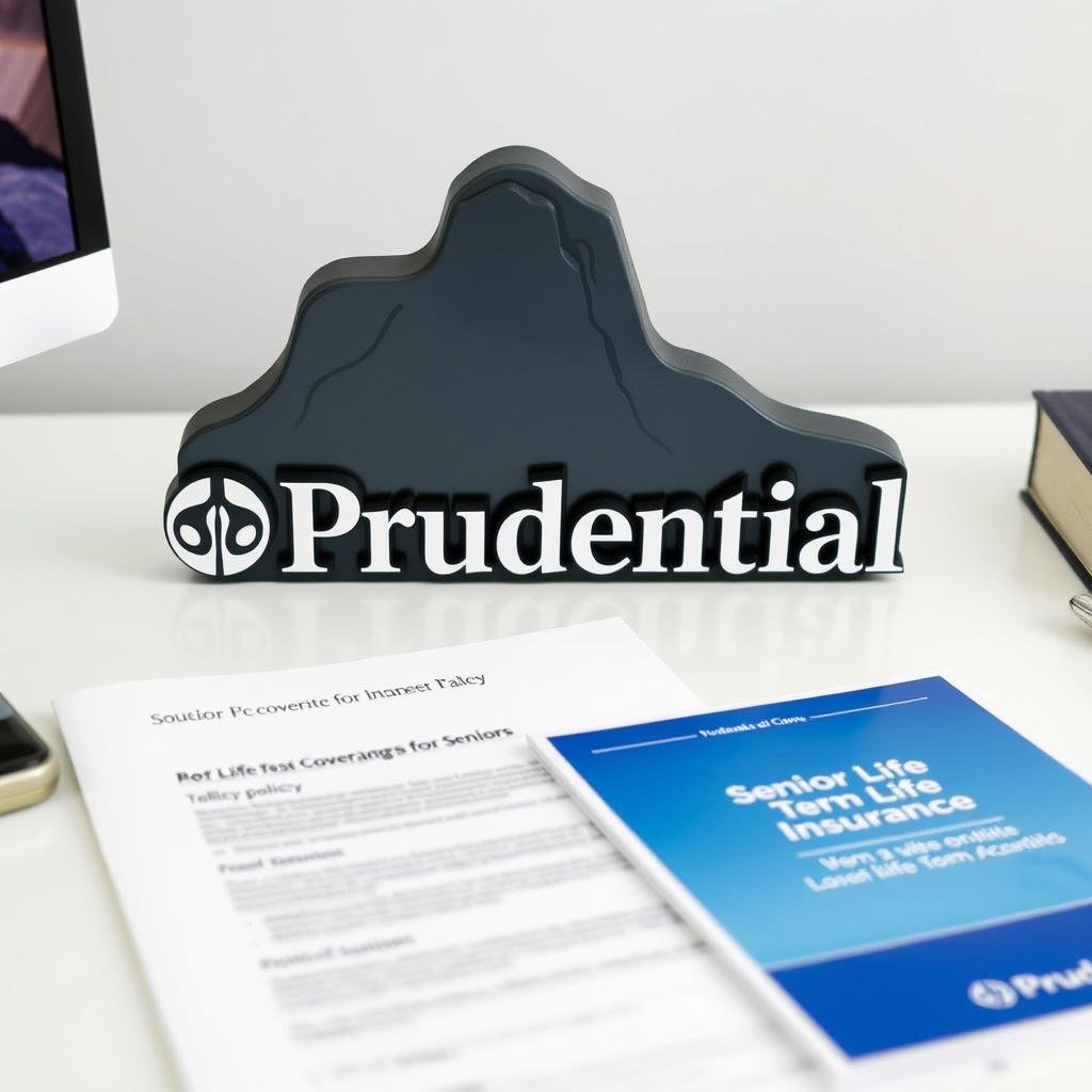 Prudential logo and senior term life insurance policy for ages 70-79