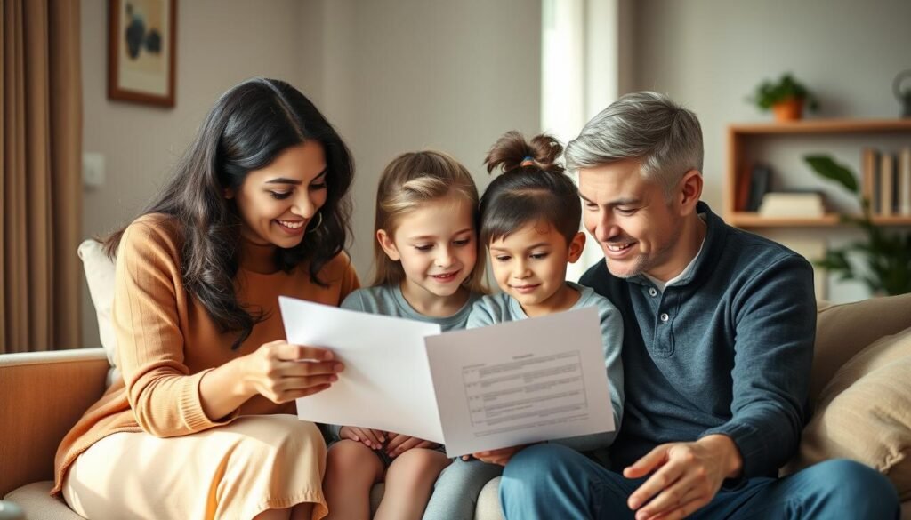 Young family with children representing why life insurance for 30-39 year olds is essential for protection
